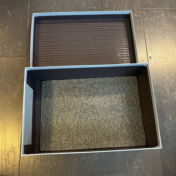 Prada blue black empty shoe box storage decoration medium 31/21/11cm - Picture 6 of 9